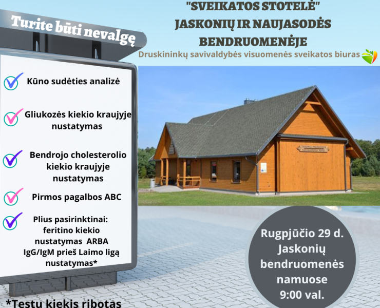 Sveikatos stotelė Jaskonių ir Naujasodės bendruomenėje